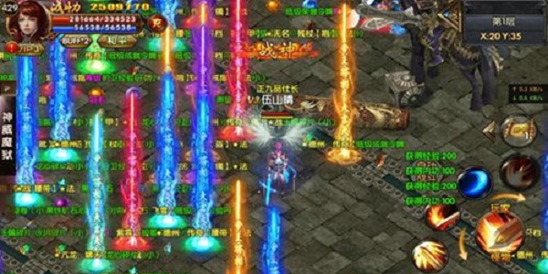 刀刀暴击满屏光柱的传奇手游